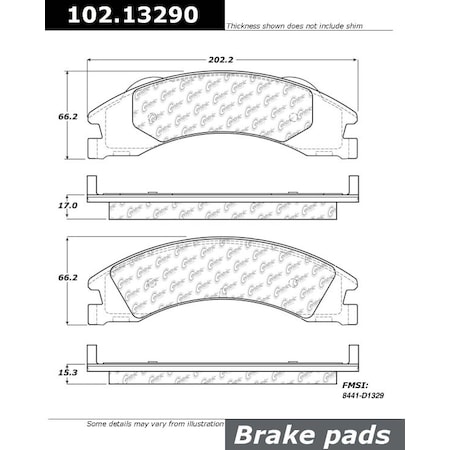 Centric Parts CTEK Brake Pads, 102.13290 102.13290